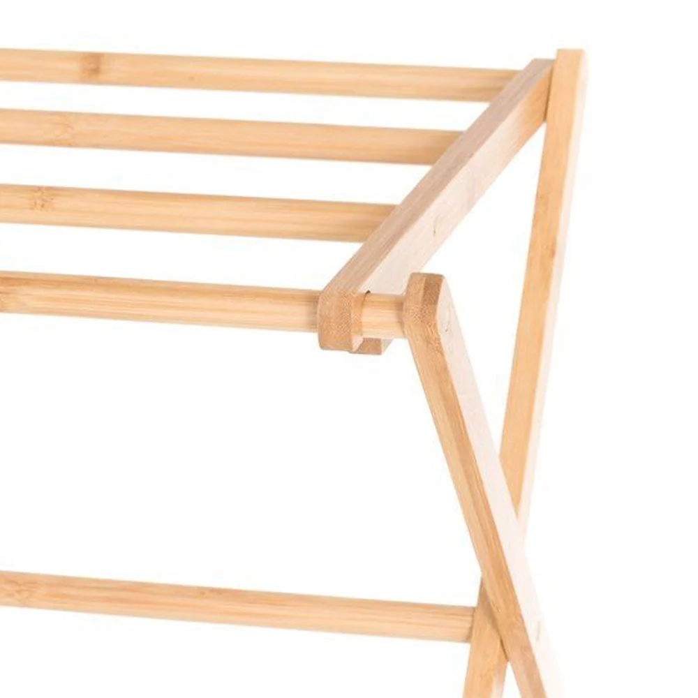 Stendino Appendiabiti Verticale Pieghevole Bambu Salvaspazio 66x106cm