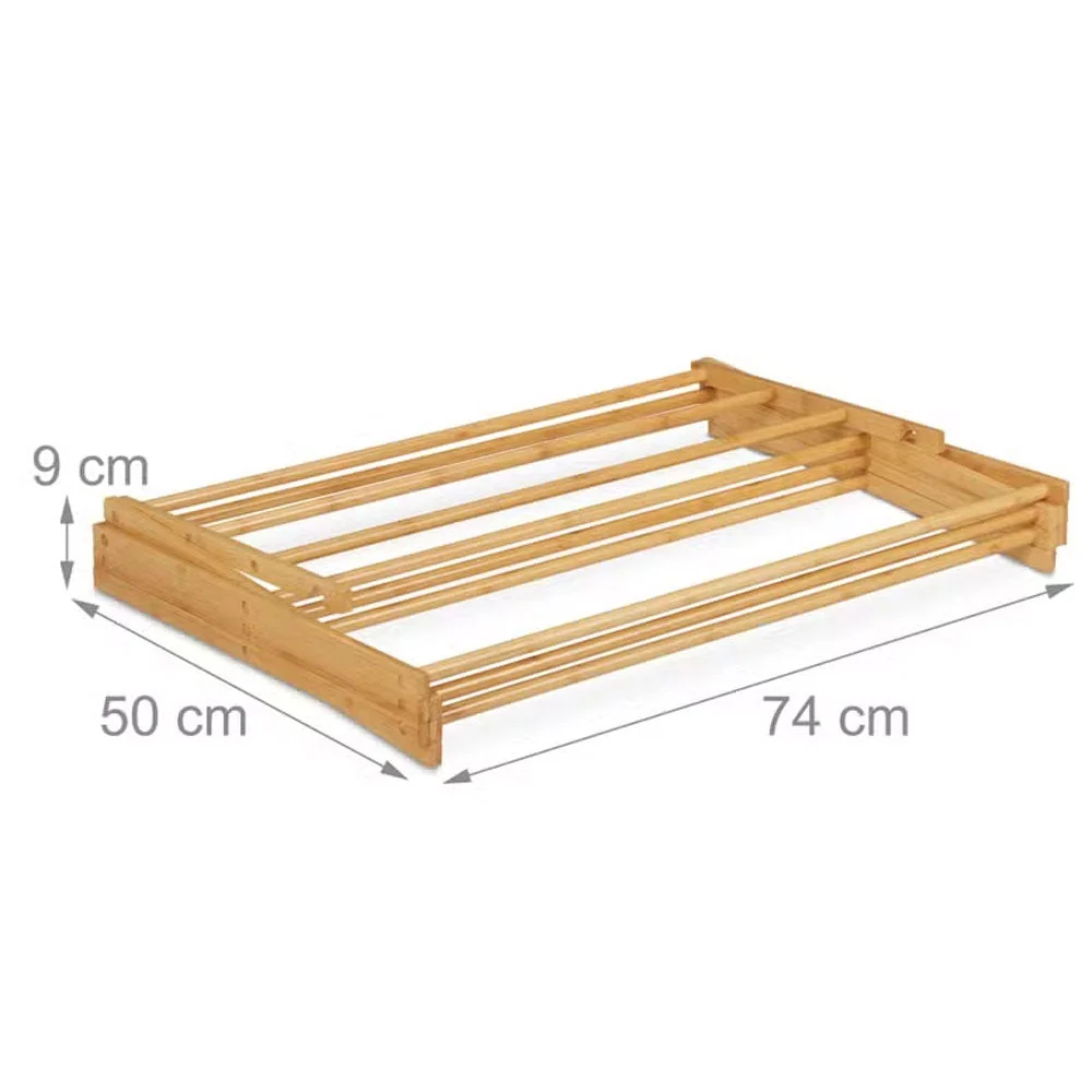 Stendino Appendiabiti Verticale Pieghevole Bambu Salvaspazio 66x106cm