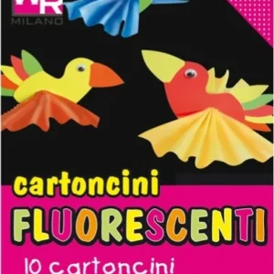 Cartelli fluo - senza scritte - 35x50 cm - 260 gr - colori assortiti - CWR - conf. 10 pezzi