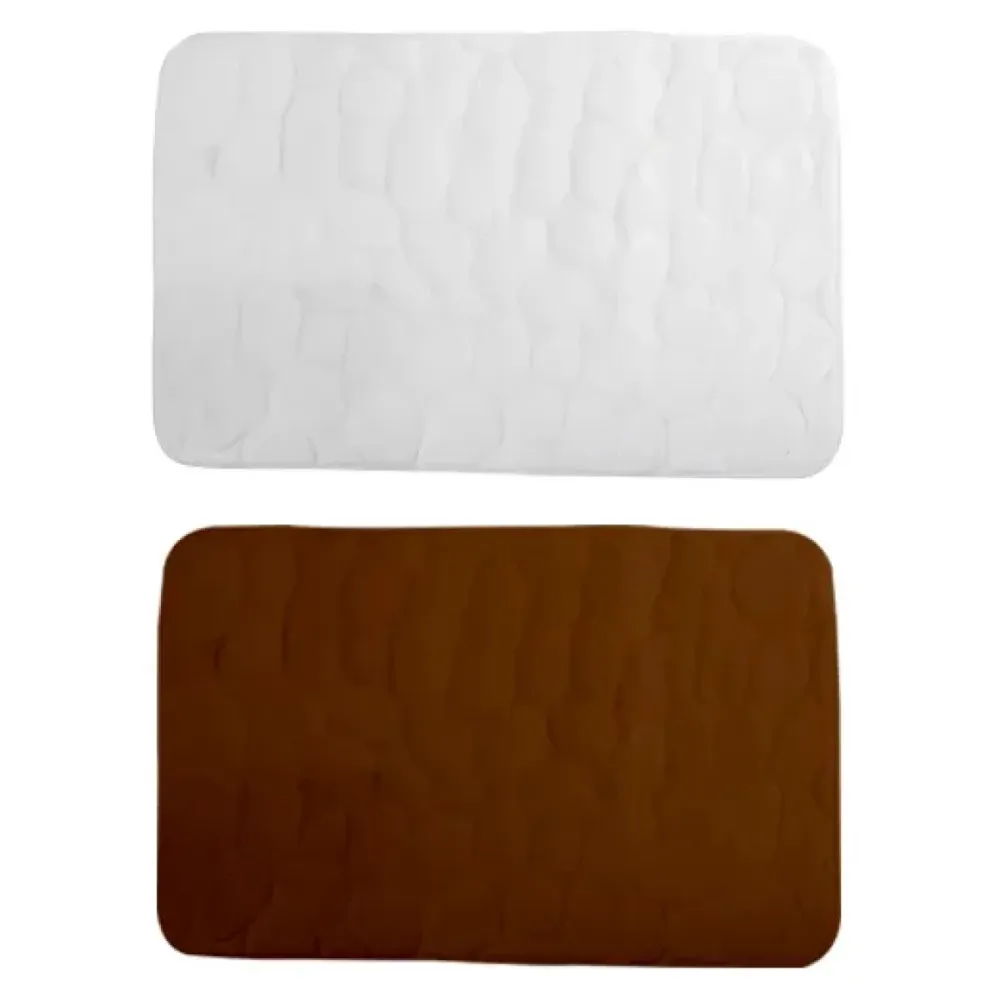 Tappetino Da Bagno Modello Galets Cm.40X60 Chocolate Idroweb