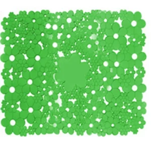 Tappeto Antiscivolo Mod. Flowers Cm 53 X 53- Verde Acido- Dh- Pezzi 1