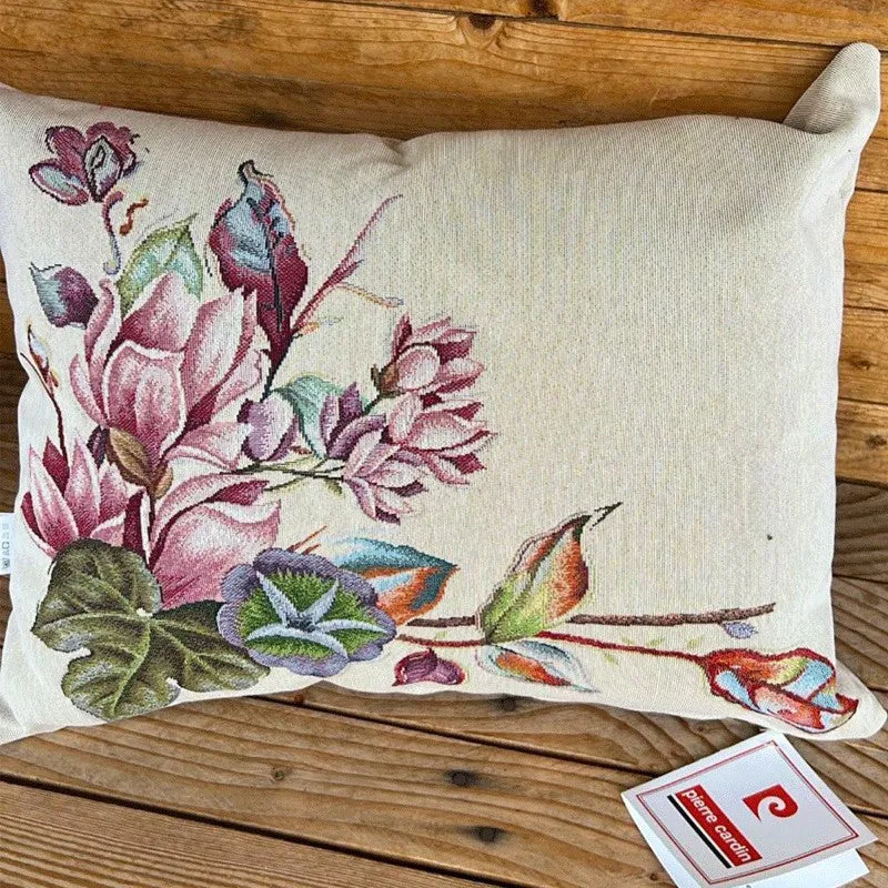 Cuscino arredo gobelin Pierre Cardin Lilium
