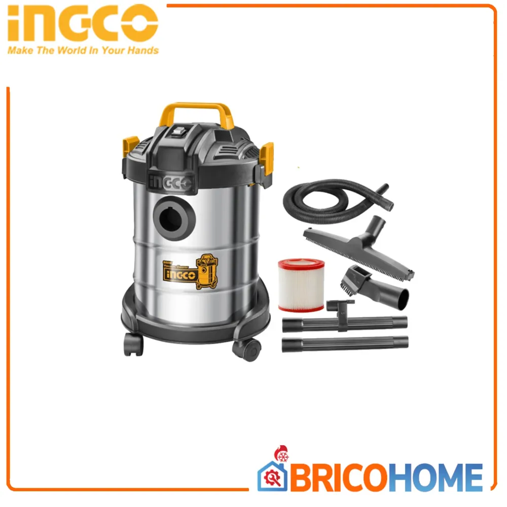 Aspirapolvere Aspiraliquidi 800W 12L INOX 800W INGCO Sale