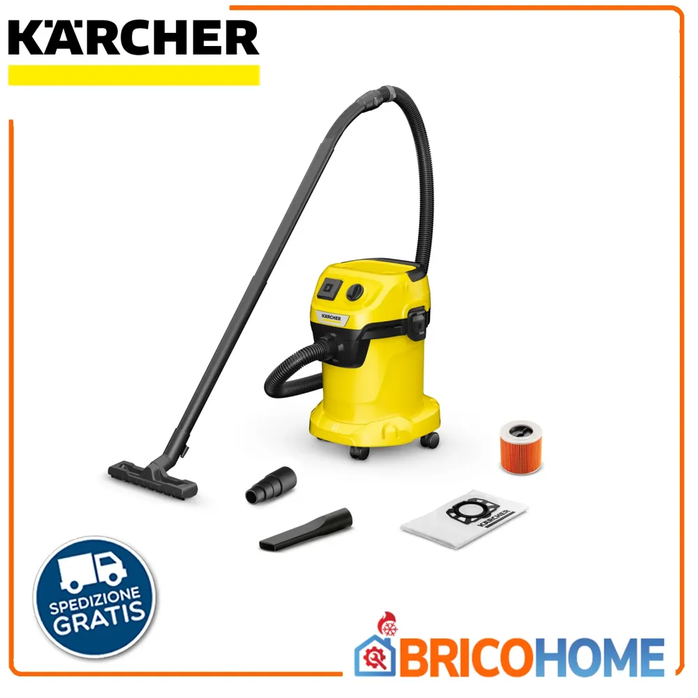 Aspirapolvere solidi e liquidi 1000W WD 3 P - Kärcher Online