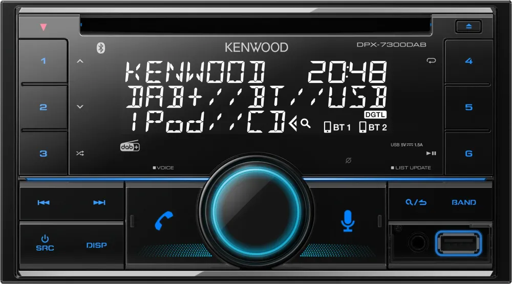 Kenwood DPX-7300DAB Sintolettore CD/USB con Digital radio DAB+, Bluetooth e assistente vocale Amazon Alexa