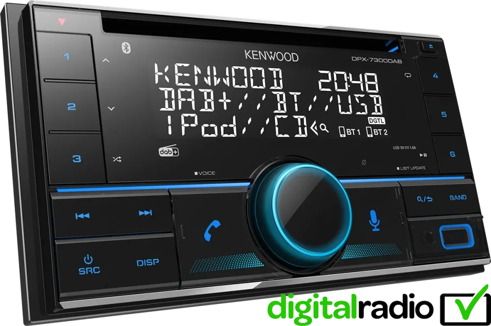 Kenwood DPX-7300DAB Sintolettore CD/USB con Digital radio DAB+, Bluetooth e assistente vocale Amazon Alexa
