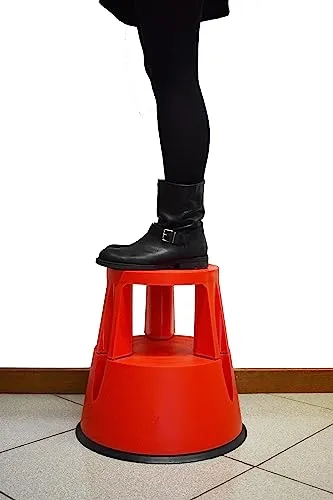 GIERRE Sgabello ROLLINGSTEP, Tondo, con Rotelle, Plastica