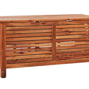 Garden Storage Box 130 x 64 cm Dark Wood RIVIERA