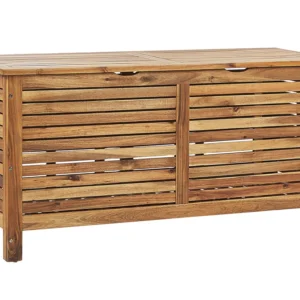Garden Storage Box 130 x 64 cm Light Wood RIVIERA