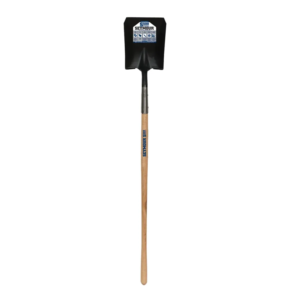 Seymour 49332 14 Ga. #2 Square Point Front Turn Step Shovel w/ 48 . Hardwood Handle