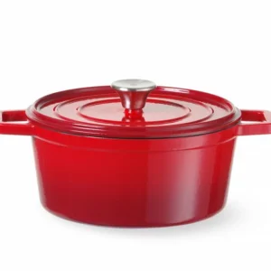 HENDI - Casseruola ghisa smaltata 6,9 L Rossa
