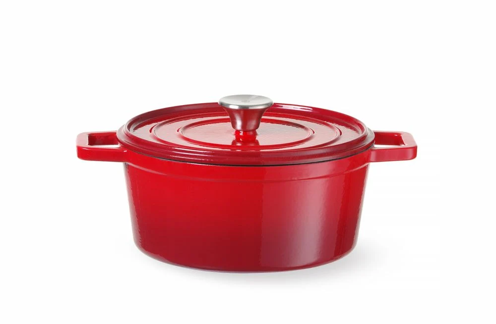 HENDI - Casseruola ghisa smaltata 6,9 L Rossa