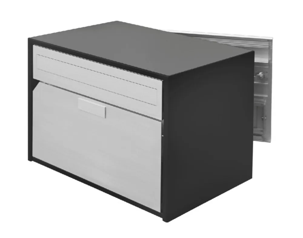 HUBER Cassetta postale AG Alu 400 continua 415x592x292 mm RAL 7016 antracite