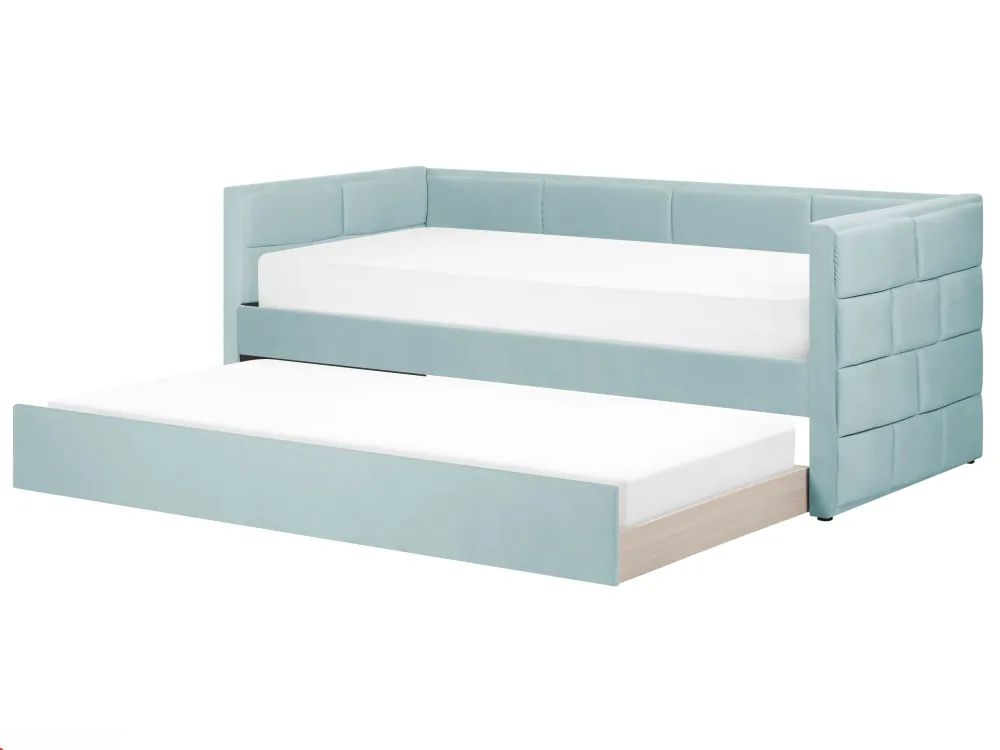 velluto EU Single Trundle Bed Mint Green CHAVONNE