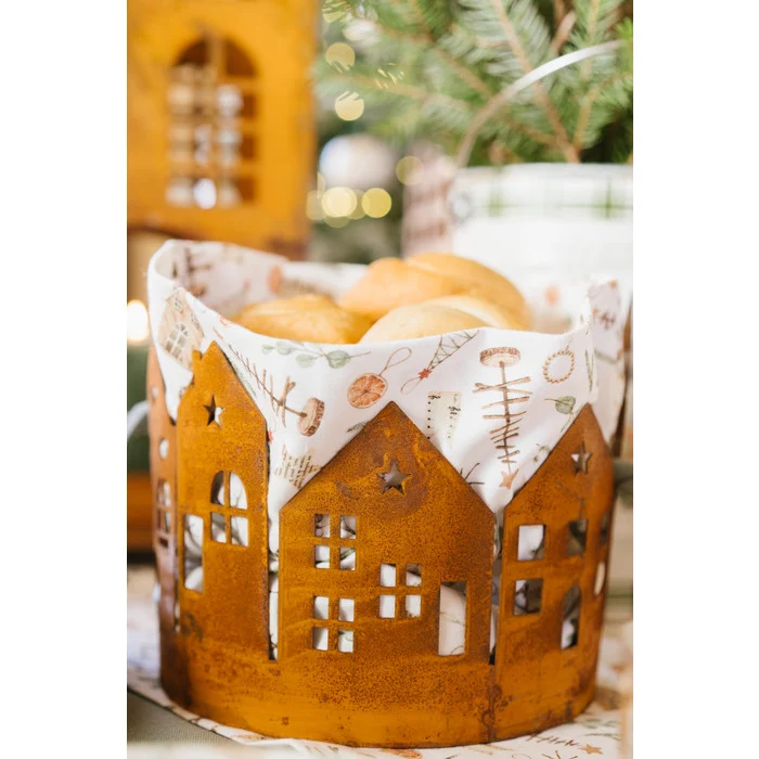 Centrotavola natalizio con disegno 12*14 di case My Home Christmas Edition NUVOLE DI STOFFA
