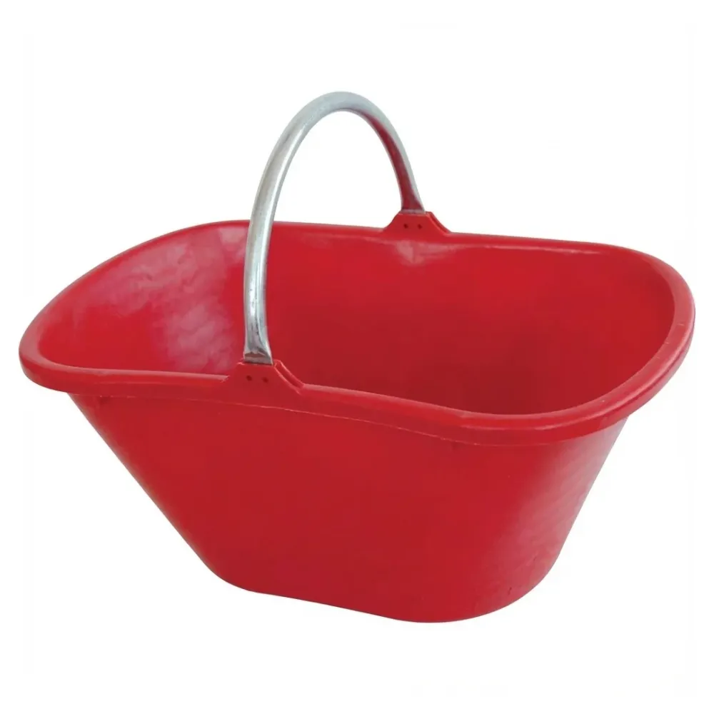 Cesta Raccolta Ovale Stefanplast con Manico Fisso Ferro LT 25 Rosso
