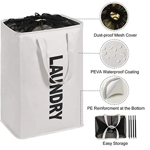 Lifewit Grande Cesto Portabiancheria Lavanderia Resistente all'Acqua...