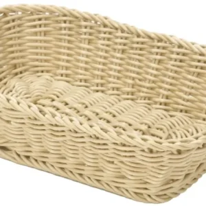 Cestino rettangolare, h-beige, 26,5x19x7cm