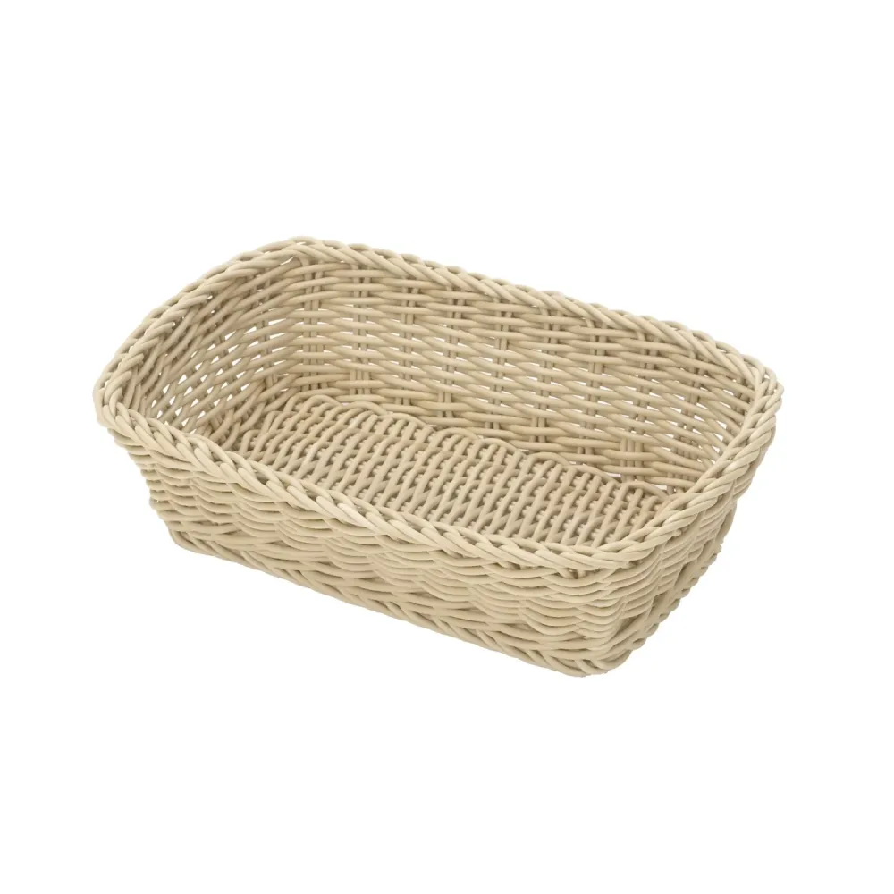 Cestino rettangolare, h-beige, 31x21x9cm