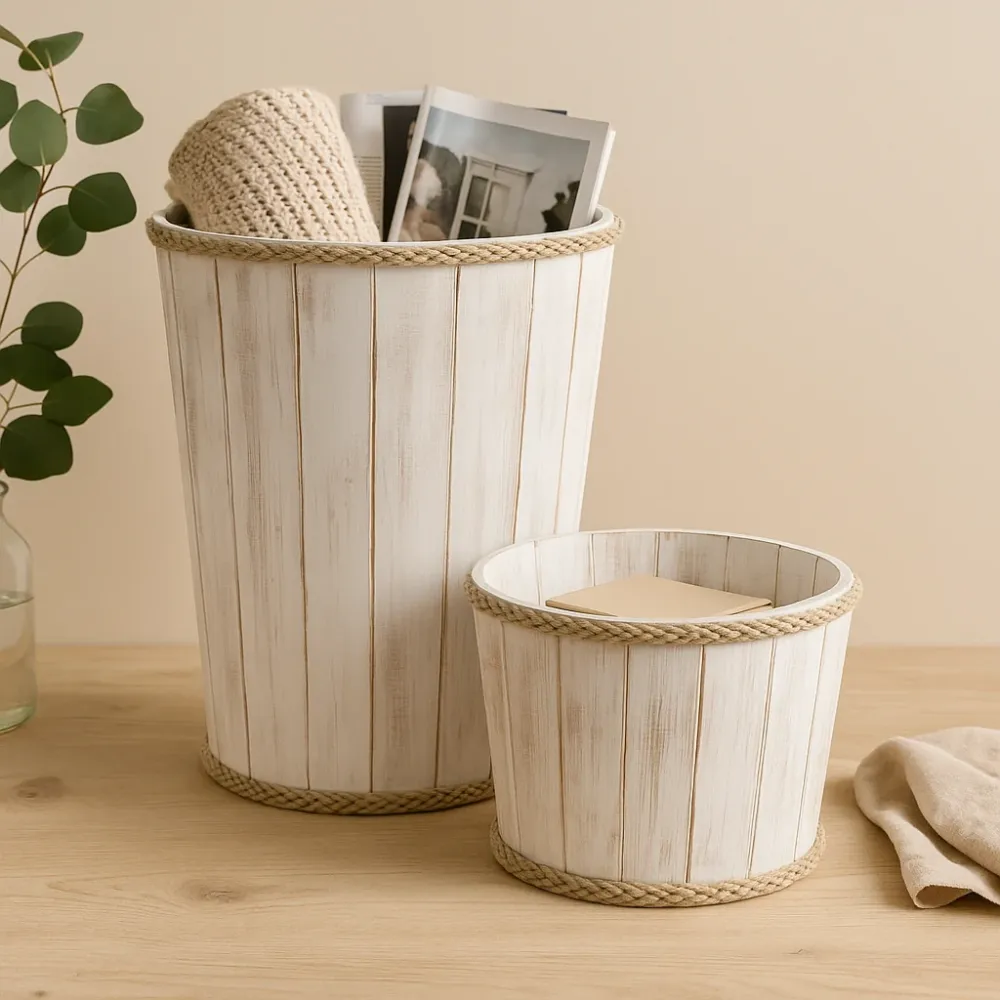 Contenitore legno sbiancato 21x29cm
