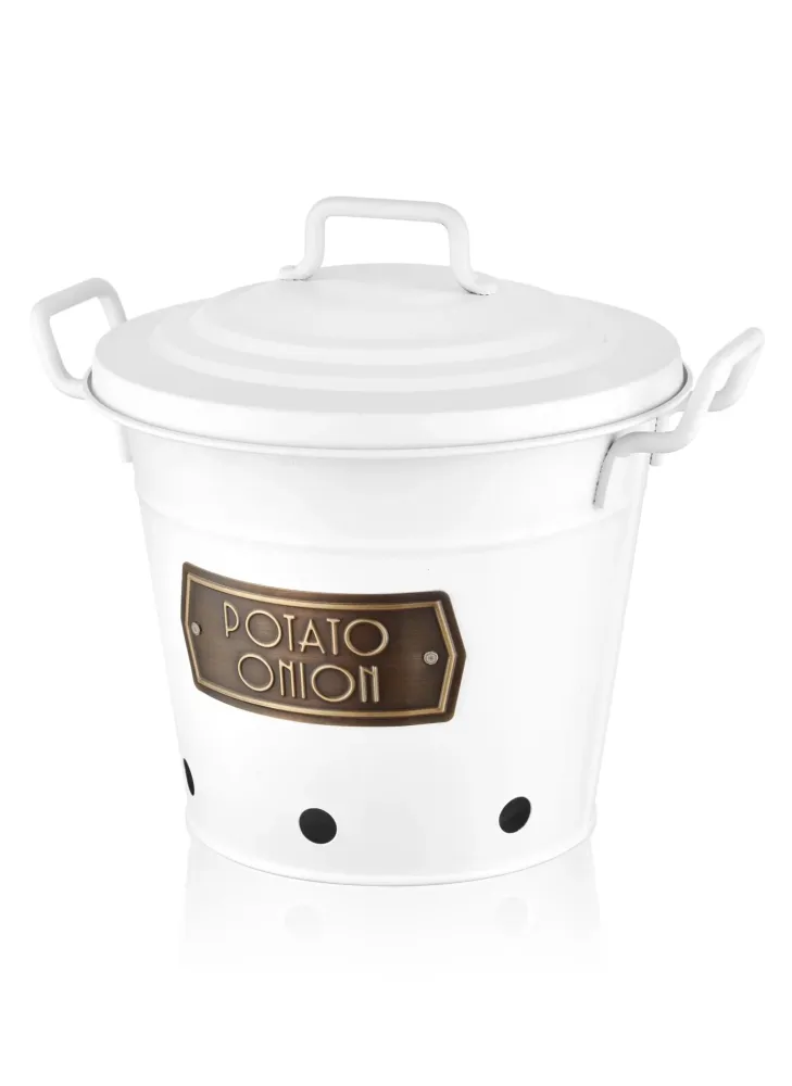 Il secchiello per cipolle Mia Potato - Bianco Selected Products - 871