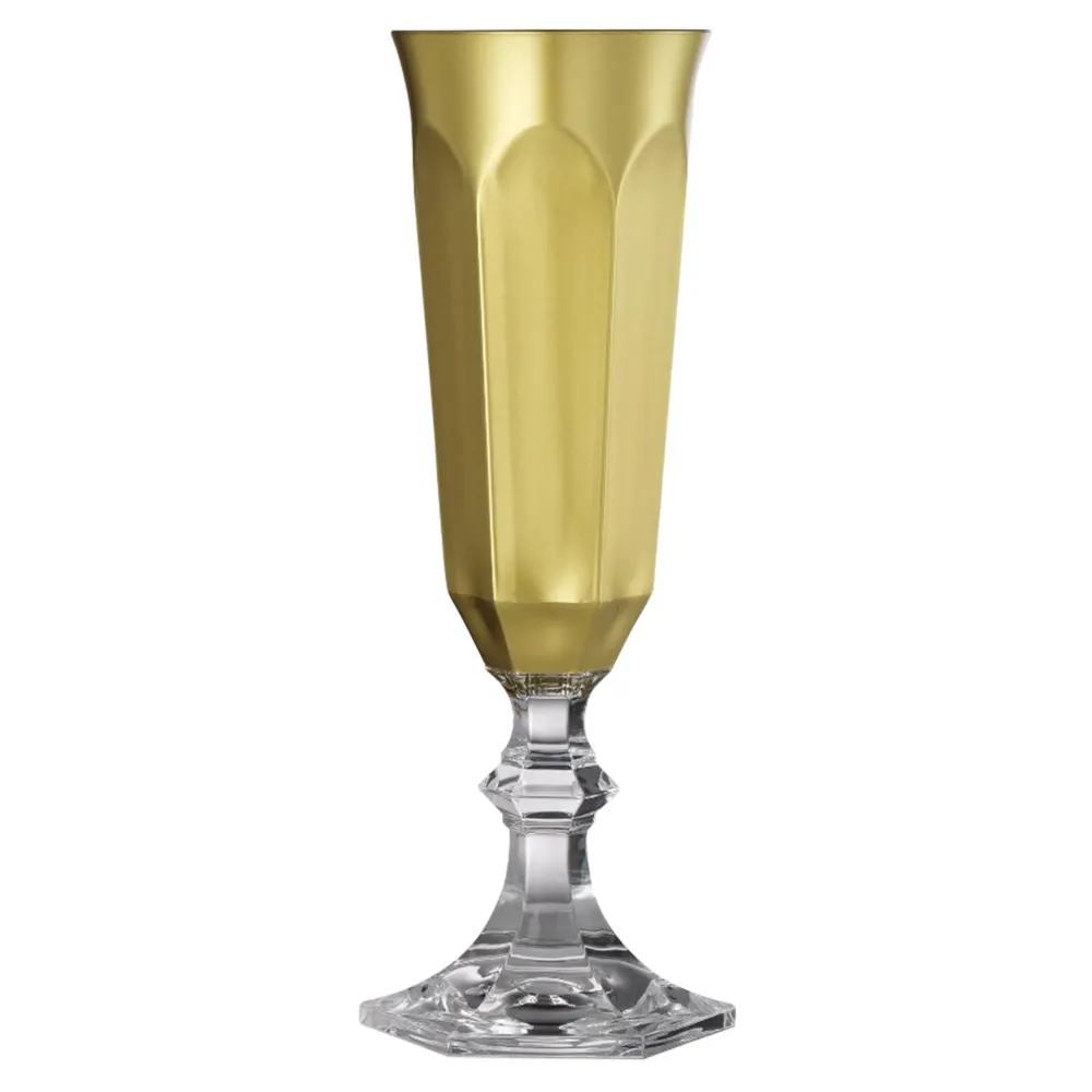 Mario Luca Giusti Dolce Vita Champagne Flutes Gold Set 6