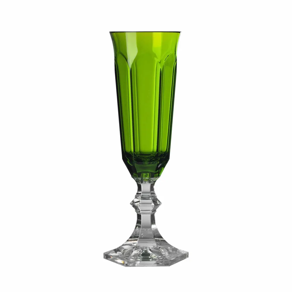 Mario Luca Giusti Dolce Vita Set 2 Champagne Flute Green