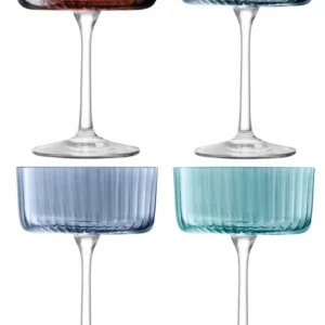 LSA Champagner/Cocktail Glass 4 Set Gems 230ml Sapphire Assort. LSAGM24