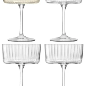 LSA Champagner/Cocktail Glass 4 Set Gio Line 230 ml Clear Lsagi38