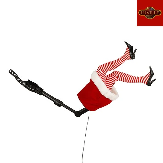 Le gambe della signora Babbo Natale: divertente accessorio per l'albero di Natale