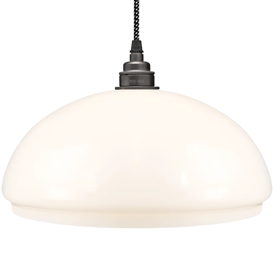 LAMPADA CUPOLA VETRO OPALE MEDIO DYKE & DEAN