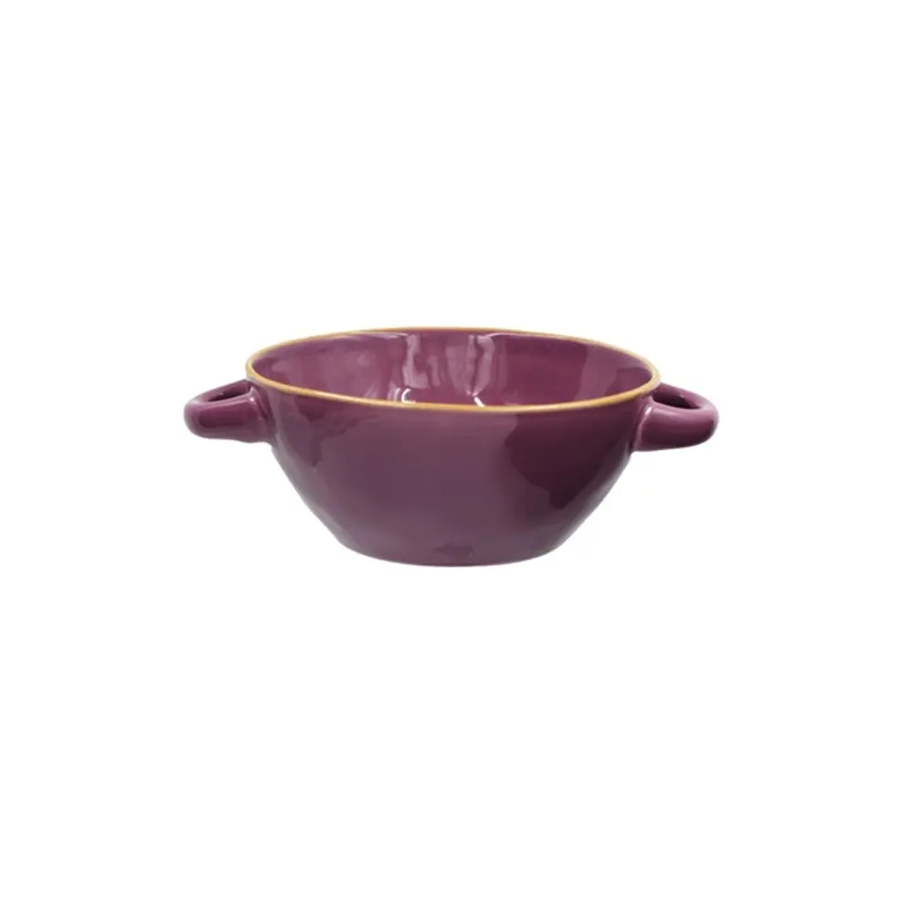 Ciotola Zuppa con manici malva