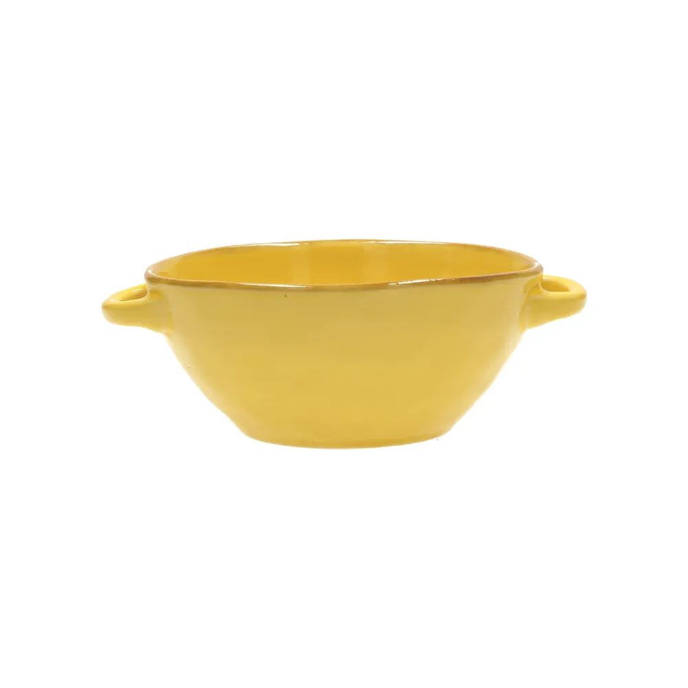 Ciotola Zuppa con Manici Ocra