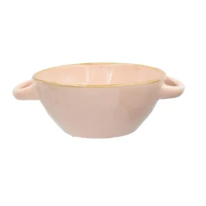 Ciotola Zuppa con Manici Rosa Cipria
