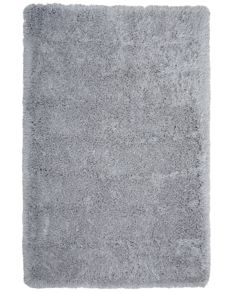 Tappeto shaggy rettangolare grigio evidente 140 x 200 cm CIDE