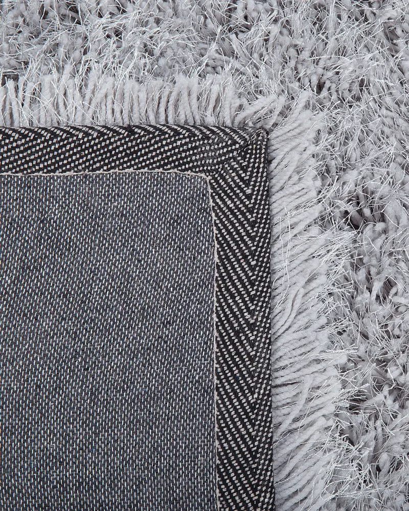 Tappeto shaggy rettangolare grigio evidente 140 x 200 cm CIDE