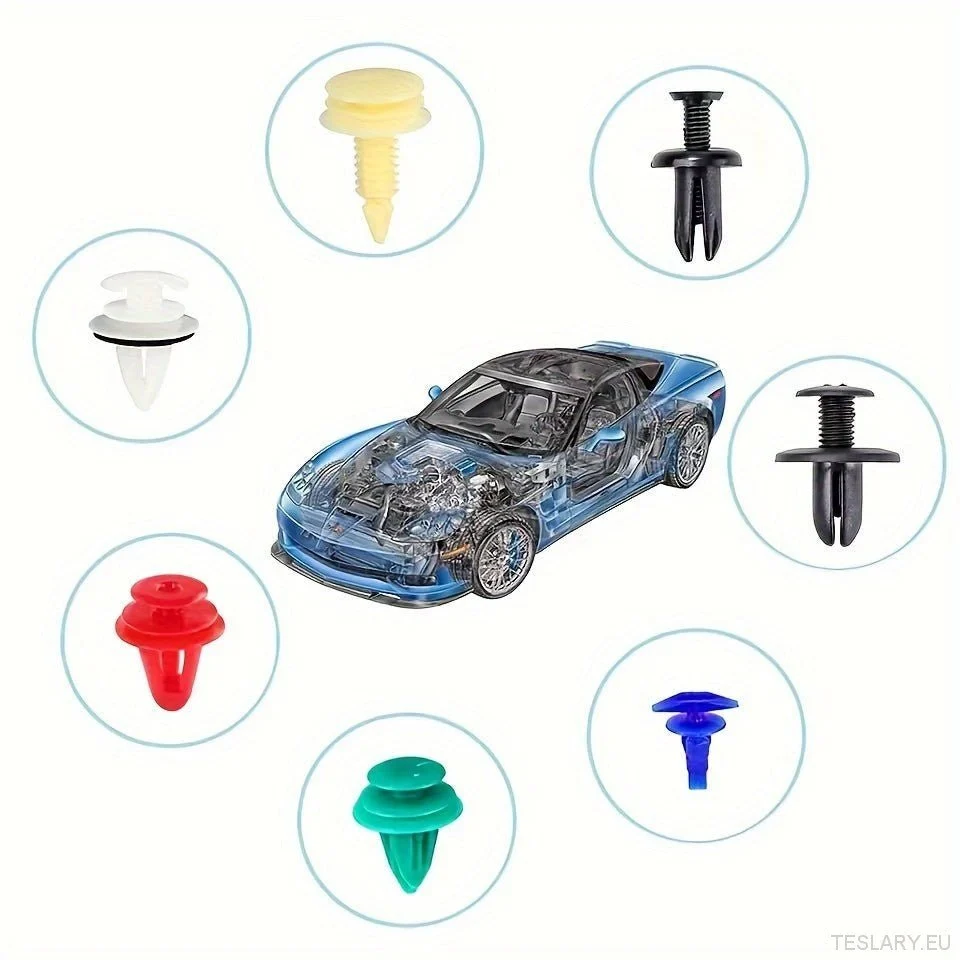 1105pcs clip per auto assortite, clip di fermo plastica 4 strati, parti e accessori per corpi di auto universali, material...