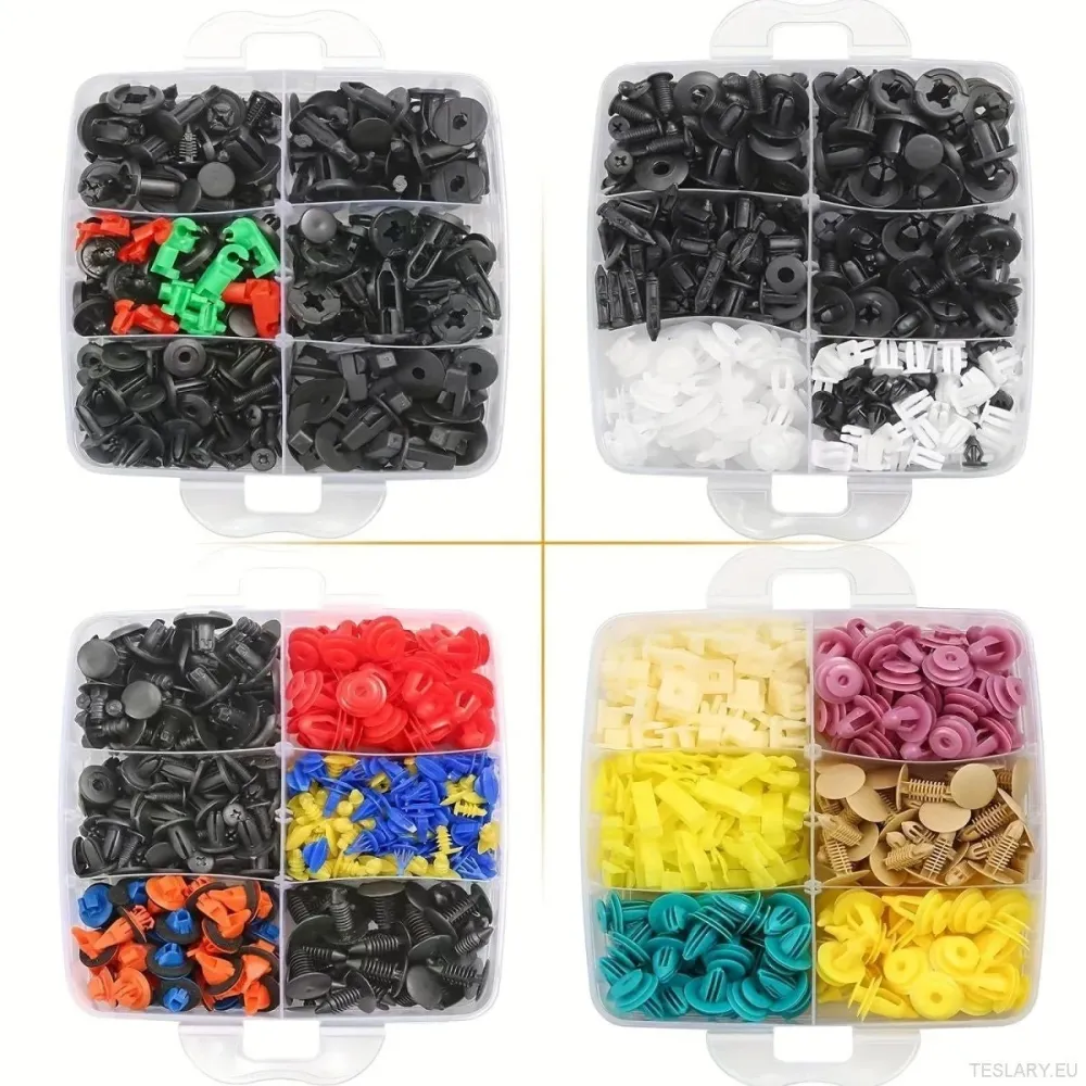 1105pcs clip per auto assortite, clip di fermo plastica 4 strati, parti e accessori per corpi di auto universali, material...