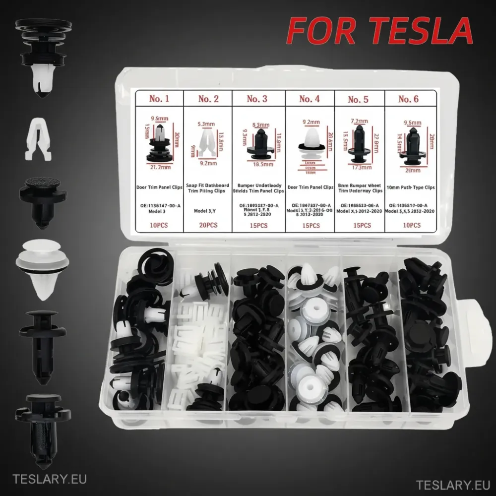 Tesla Model 3, Y, S, X e 3+ Highland Trim Clips e elementi di fissaggio