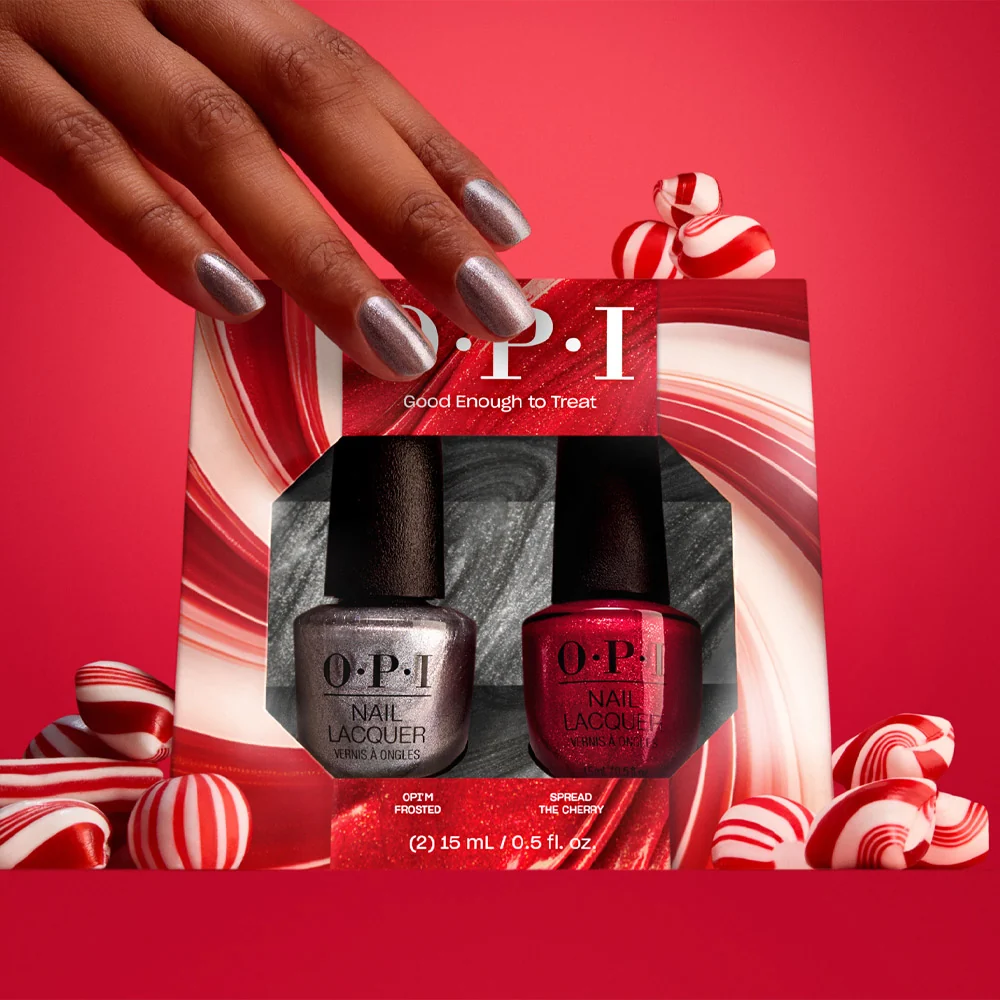 OPI Nail Lacquer Holiday Good Enough To Treat 2x15ml - Duo Pack