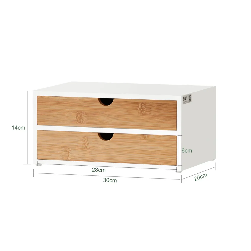 SoBuy Cassetto porta capsule bambù 30x20x14cm FRG180-WN