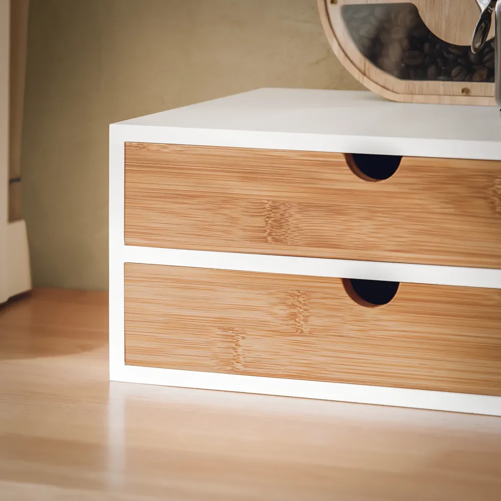 SoBuy Cassetto porta capsule bambù 30x20x14cm FRG180-WN