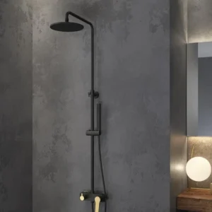 Colonna Doccia Termostatica Nero e Bronze