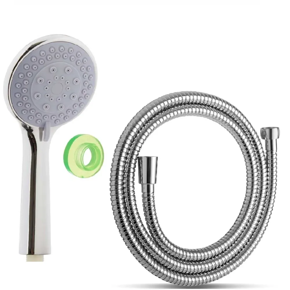Soffione Doccetta con Laccio 2MT Risparmio Idrico del 30% 24CM 3Funzioni
