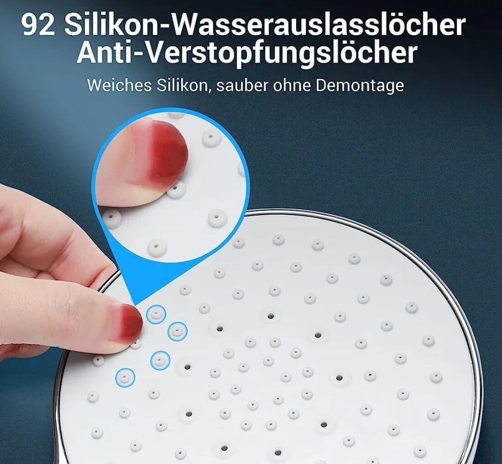 soffione di ricambio Anticalcare Risparmio Idrico del 30% Ugelli Silicone