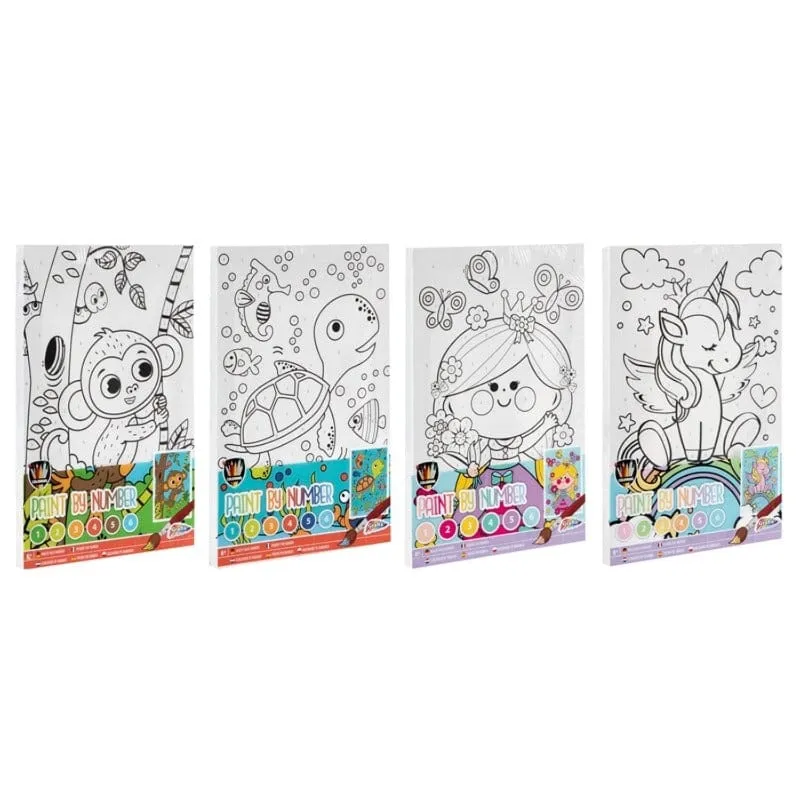 Set disegno su Tela con Numeri, Gioco Artistico per Bambini