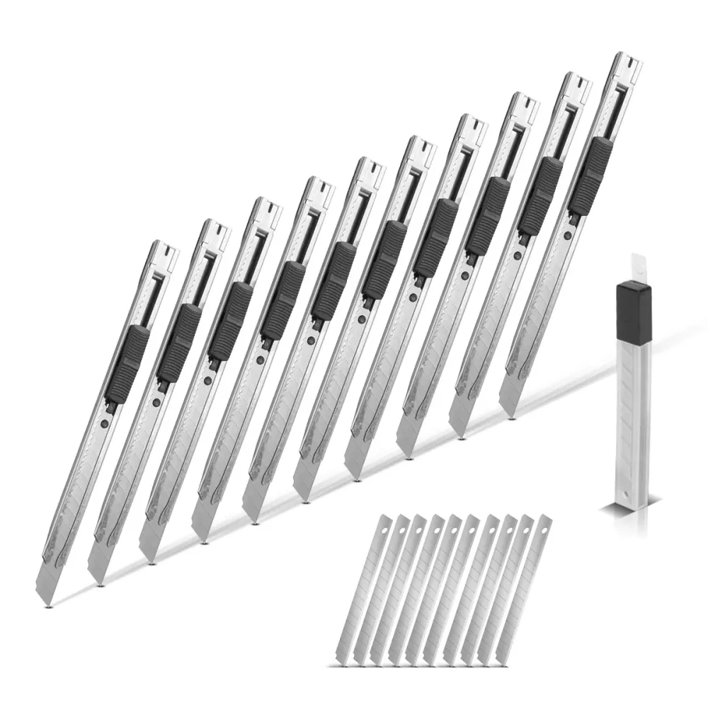 Meccanismo di acciaio coltello da taglio 10 set con pale taglierina da 9 mm acciaio carbonio prova di rottura | Coltello d...