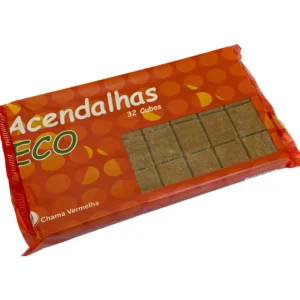 Accendifuoco Ecologici 32 Cubetti Chama Vermelha Set da 24 Pezzi