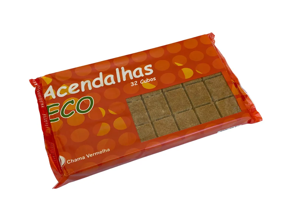 Accendifuoco Ecologici 32 Cubetti Chama Vermelha Set da 24 Pezzi