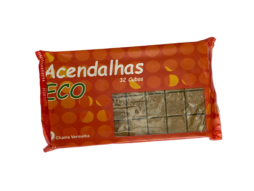 Accendifuoco Ecologici 32 Cubetti Chama Vermelha Set da 24 Pezzi